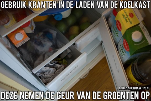 Geurtjes in de koelkast? Gebruik kranten