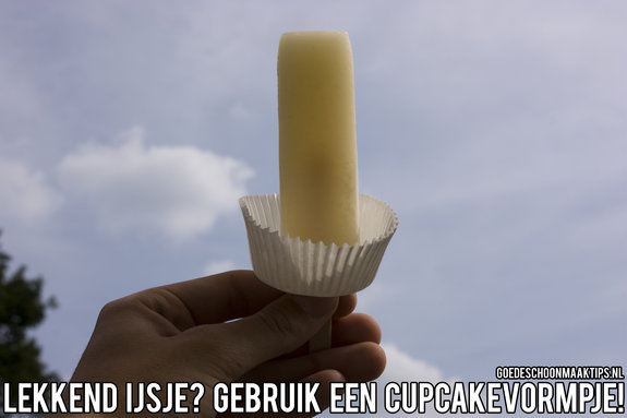 Lekkend ijsje? Gebruik cupcakevormpjes