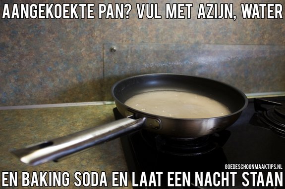 Makkelijk een aangekoekte pan schoonmaken