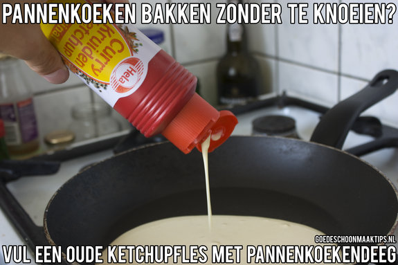 Pannenkoeken bakken zonder te knoeien